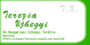 terezia ujhegyi business card